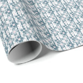 Grijs en wit bloempatroon  grijs cadeaupapier (Rol Hoek)