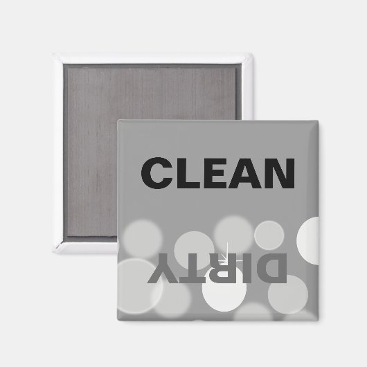 Grijs en wit Bokeh Clean/Dirty Vaatwasser Magneet (Voorkant / Achterkant)