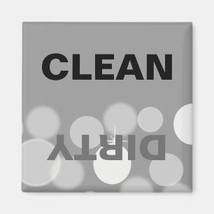 Grijs en wit Bokeh Clean/Dirty Vaatwasser Magneet