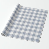 Grijs en wit buffelplaid cadeaupapier (Uitgerold)