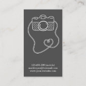 Grijs en wit, camerakanaal, fotograaf visitekaartje (Achterkant)