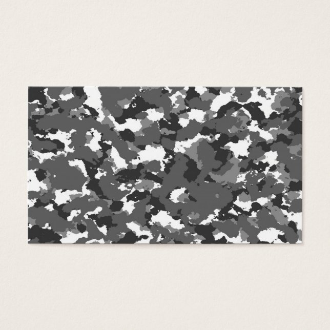 Grijs en wit camo visitekaartjes (Voorkant)