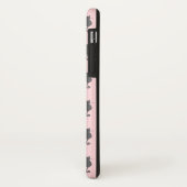 Grijs en wit Cat Silhouette Patroon Roze Case-Mate iPhone Case (Achterkant/links)