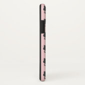 Grijs en wit Cat Silhouette Patroon Roze Case-Mate iPhone Case (Achterkant/rechts)