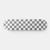 grijs en wit Checkerboard Patroon Persoonlijk Skateboard (Horizontaal)