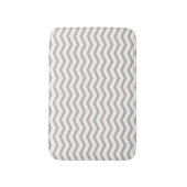 Grijs en wit Chevron Badmat (Voorkant Verticaal)