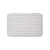 Grijs en wit Chevron Badmat (Voorkant)