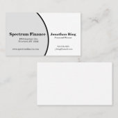 Grijs en wit Curve Finance Business Visitekaartje (Voorkant / Achterkant)