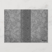 Grijs en wit Damask Trouwtafel Nummer Kaart (Achterkant)