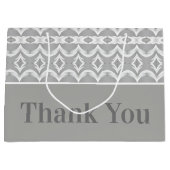 Grijs en wit dank u groot cadeauzakje (Voorkant)
