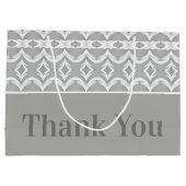 Grijs en wit dank u groot cadeauzakje (Achterkant)