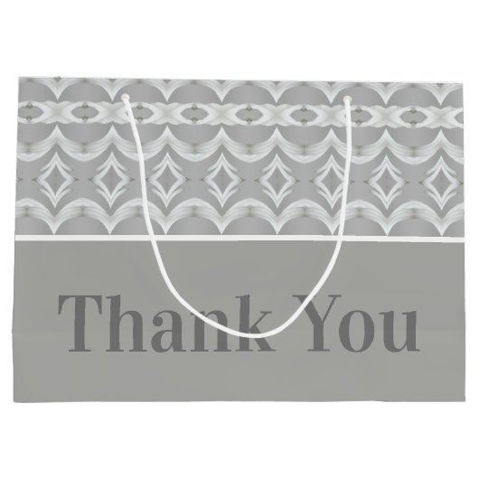 Grijs en wit dank u groot cadeauzakje (Achterkant)