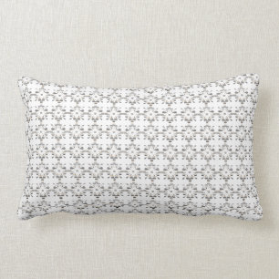 Grijs en wit decoratief geometrisch patroon kussen