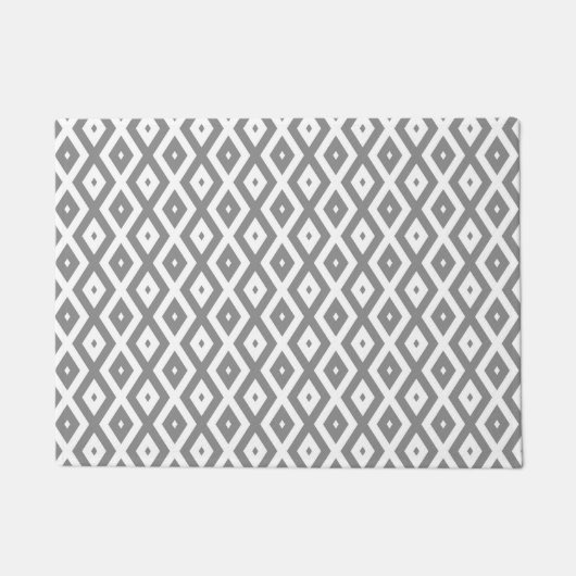 Grijs en wit diamantpatroon deurmat (Voorkant)