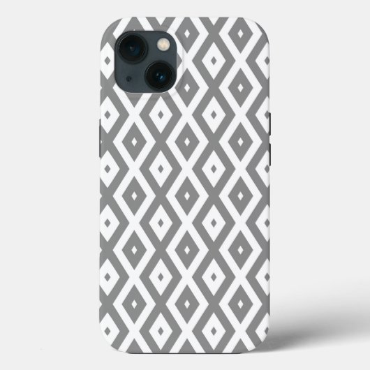 Grijs en wit diamantpatroon Hoesje-Mate iPhone ca Case-Mate iPhone Case (Achterkant)