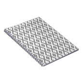 Grijs en wit diamantpatroon notitieboek (Rechterzijde)