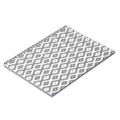 Grijs en wit diamantpatroon notitieboek (Linkerzijde)