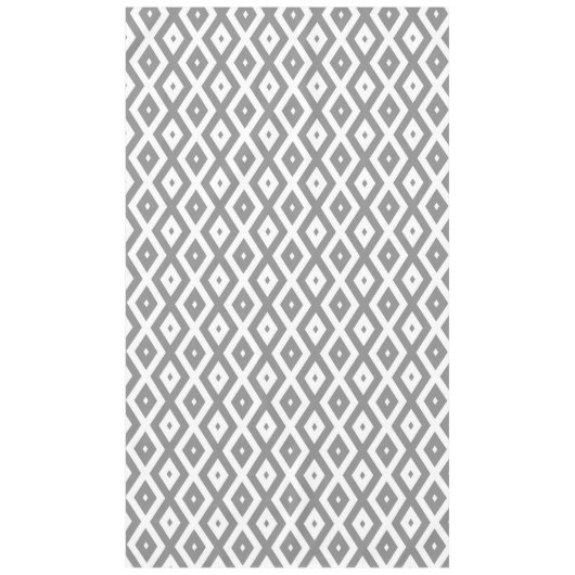 Grijs en wit diamantpatroon tafelkleed (Voorkant)