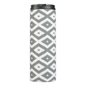 Grijs en wit diamantpatroon thermosbeker (Achterkant)