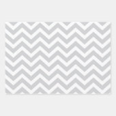 Grijs en wit dikke Chevron-huwelijksverjaardag V1 Inpakpapier Vel (Voorkant)
