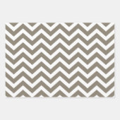 Grijs en wit dikke Chevron-huwelijksverjaardag V3 Inpakpapier Vel (Voorkant 2)