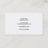 Grijs en wit Elegant Damask Patroon Visitekaartje (Achterkant)