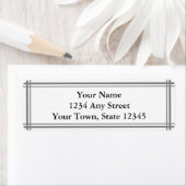 Grijs en Wit Etiket van het Adres van de Terugkeer (Insitu)