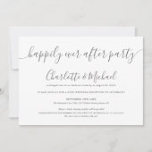 Grijs en wit gelukkig ooit na partijhuwelijk kaart (Voorkant)