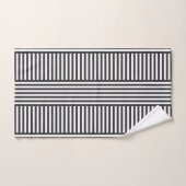 Grijs en wit Geometrisch Bad Handdoek (Handdoek)