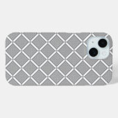 Grijs en wit geometrisch geruit patroon Case-Mate iPhone case (Achterkant (horizontaal))