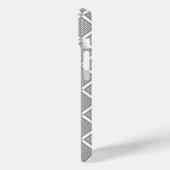 Grijs en wit geometrisch geruit patroon Case-Mate iPhone case (Achterkant / Links)