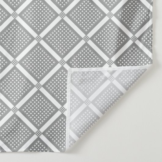 Grijs en wit geometrisch geruit patroon wandkleed (Detail)