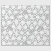 Grijs en wit geometrisch patroon cadeaupapier (Vlak)