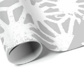 Grijs en wit geometrisch patroon cadeaupapier (Rol Hoek)