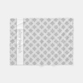 Grijs en Wit Geometrisch Patroon Gepersonaliseerd  Fleece Deken (Voorkant (Horizontaal))