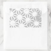 Grijs en wit geometrisch patroon rechthoekige sticker (Tas)