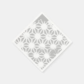 Grijs en wit geometrisch patroon servet (Hoek)