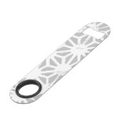 Grijs en wit geometrisch patroon speed flessenopener (Achterkant Gekanteld)