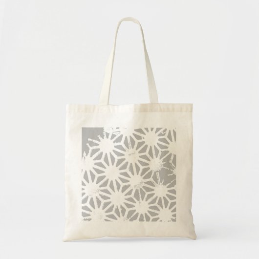 Grijs en wit geometrisch patroon tote bag (Voorkant)