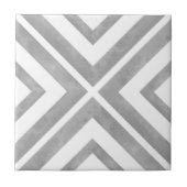 Grijs en wit geometrisch tegeltje (Voorkant)