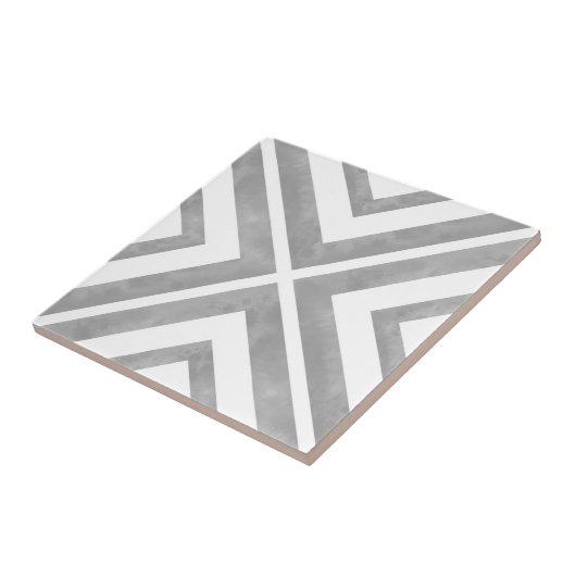 Grijs en wit geometrisch tegeltje (Zijkant)