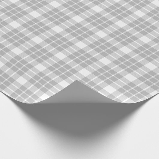 Grijs en wit geplakt omlooppapier cadeaupapier (Hoek)