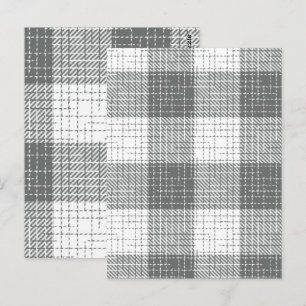 Grijs en wit geruit kruisraster Plaid Briefkaart