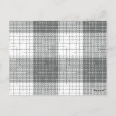 Grijs en wit geruit kruisraster Plaid Briefkaart (Achterkant)