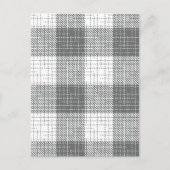 Grijs en wit geruit kruisraster Plaid Briefkaart (Voorkant)