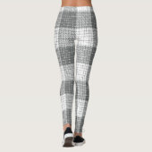 Grijs en wit geruit kruisraster Plaid  Leggings (Achterkant)