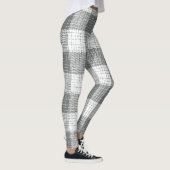 Grijs en wit geruit kruisraster Plaid  Leggings (Rechts)