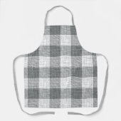 Grijs en wit geruit kruisraster Plaid Schort (Voorkant)