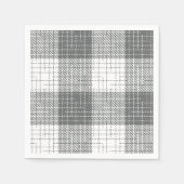 Grijs en wit geruit kruisraster Plaid Servet (Voorkant)