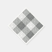 Grijs en wit geruit kruisraster Plaid Servet (Hoek)